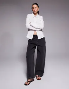 Черные джинсы со швами River Island Petite