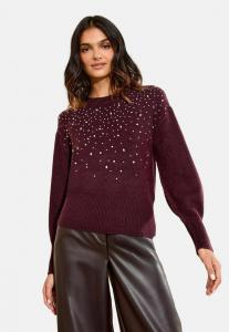 Джемпер Friends Like These PETITE , Burgundy Red/Red