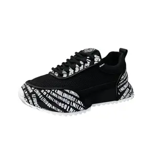 BAKE Абразивостойкие дышащие низкие повседневные туфли для мужчин с эффектом увеличения роста черные, цвет Black