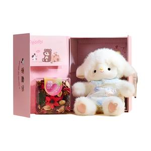 Коллекция Good Night Сонный компаньон Сюрприз Обнимающая кукла Плюшевая кукла Коробка Высота 21см/32см The Green Party, Gift Box Set-Lamb in SweetPeach Dried Combo 2 1cm Height TGPZH88962