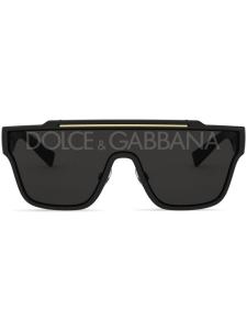 Dolce & Gabbana Eyewear солнцезащитные очки в квадратной оправе с логотипом, черный
