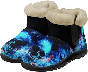 Женские зимние ботинки Jeiento Skull с мехом, утепленные, розовые, легкие и удобные, на легкой подошве