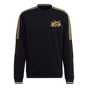 Толстовка adidas Juve Cny Cr Swt Football Sports Embroidery Crew Neck Men's Black, черный