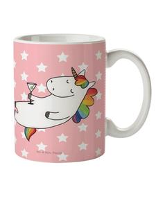 Детская кружка с единорогом и цветочным рисунком, без слов, пастельно-красного цвета Mr. & Mrs. Panda