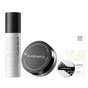 KATO рассыпчатая пудра, спрей-фиксатор макияжа набор для макияжа контроль жирного блеска без переноса коррекция тона кожи 100мл+6,5г/100мл+8г KATO-KATO