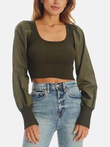 Блуза Shelburne цвета оливы En Saison, оливковый