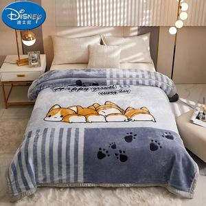 Disney Плед флисовый двухслойный 200х230 см, вес 3,5 кг, цвет 016 Gray (Corgi), не линяет, не линяет