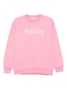 Толстовка с логотипом MSGM Kids, розовый