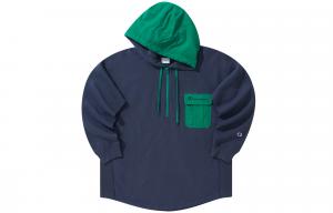 Толстовка унисекс с капюшоном, утолщенные, стандартного размера Champion, темно-синий