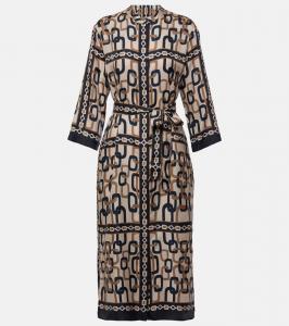 Платье миди Falesia из печатного твила 'S Max Mara, Blue