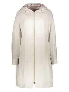 Пальто с капюшоном на молнии Herno, бежевый
