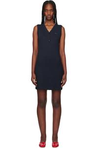 Мини-платье с нашивками Blue Baby Fox Maison Kitsuné