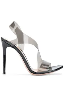 Босоножки с прозрачным ремешком Gianvito Rossi, черный