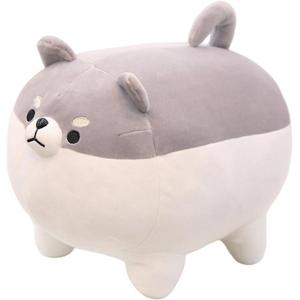 Мягкая и очаровательная плюшевая кукла Shiba Inu высотой 40 см ZITONG, светло-серый