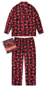 Праздничный пижамный комплект Supreme в клетку, красный