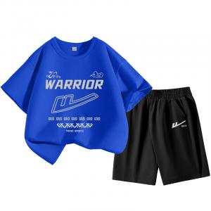 Повседневный спортивный комплект из 2 предметов для детей 3-7 лет WARRIOR, royal синий/h серый pattern-черный/h серебро huili k