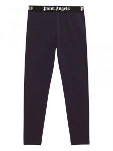 Детские хлопковые леггинсы Palm Angels Palm Angels Kids, синий