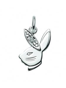 Adeliás Женский кулон в виде головы кролика из серебра 925 пробы с кубическим цирконием в серебряной оправе