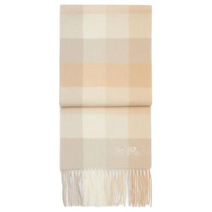 Шерстяной вязаный шарф унисекс бежевый COACH