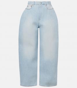 Джинсы с завышенной талией и расклешенными штанинами Acne Studios, светло-синий