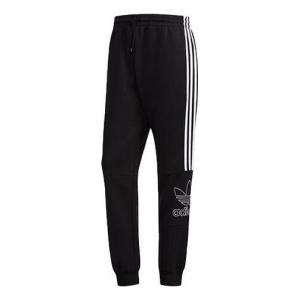 Спортивные штаны adidas originals Logo Printing Casual Bundle Feet Sports Long Pants Black, черный