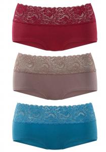 VIVANCE Трусы Boyshorts в цветах Blue, Grey, Wine Red