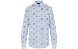 Новые квартальные продукты LV Shirt Men Blue Louis Vuitton, синий