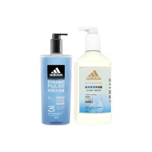 Теплый и увлажняющий гель для душа с мятой, очищающий, питающий и увлажняющий, 600 мл + 750 мл Adidas, two-piece set: passionate shower gel 600ml+hydrating shower gel 750ml
