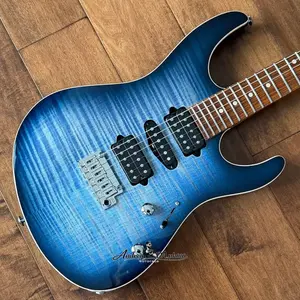 Suhr Modern Plus HSH Trans Whale Blue Burst с кленовым грифом Pau Ferro, жареный клен, 87825