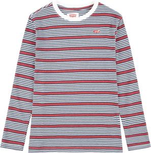 Рубашка с длинным рукавом и вафельным узором для мальчиков Levi's Boys, Bright White/Red Striped