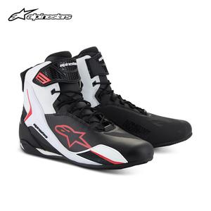 ALPINESTARS PROTECTS Мотоциклетные ботинки Star alpinestars, всесезонные мотосапоги FASTER-4, повседневная обувь для мототуризма, черный белый красный, размер 42