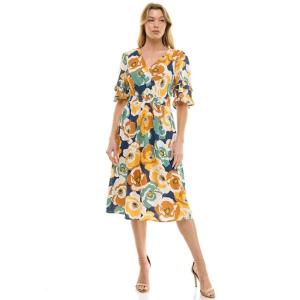 Женское платье с присборенной талией и запахом Luxology, цвет navy ivory