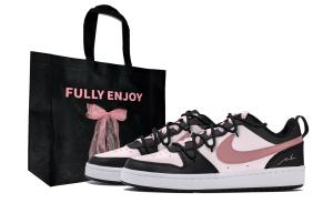 Nike Ботинки для скейтбординга Court Borough OKHR Low 2 Low top Kids' белый черный розовый для подростков