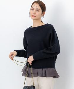 Вязаный свитер с вырезом-лодочкой из смеси шерсти и кашемира Suite L, цвет Black [005]