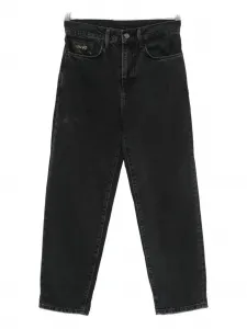 Джинсы прямого кроя с логотипом LIU JO, черный