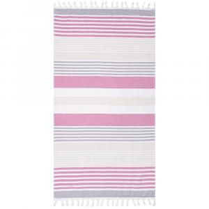 Пляжное полотенце SUPERIOR Meera Stripe Fouta с кисточками, цвет Fuschia