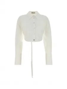 Укороченная рубашка из поплина Blumarine, белый