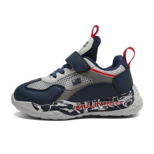 Детские повседневные антиударные противоскользящие износостойкие амортизирующие дышащие легкие кроссовки Mulinsen, синий/красный/серый