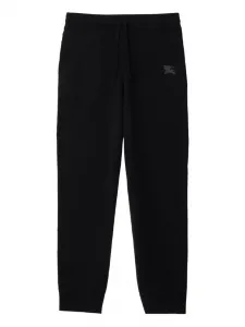 Шерстяные спортивные брюки с дизайном в виде всадника-рыцаря Burberry, черный