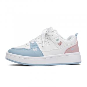 WARRIOR Нескользящие износостойкие низкие кроссовки для скейтбординга женские, белые, синие, розовые