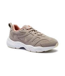 Кроссовки женские Calvin Klein Jeans кожаные ретро, бежевый