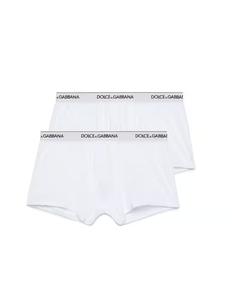 Комплект из 2 боксеров из хлопка стрейч Dolce & Gabbana, цвет Bianco Ottico