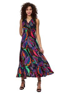 Длинное платье Aller Simplement, черный/цветной