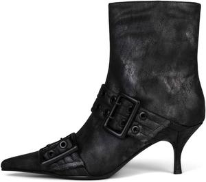 Женские ботильоны Arqa с пряжкой, заостренный носок, небольшой каблук, леопардовый принт, металлическая люверсная застежка, платье-ботинки для женщин