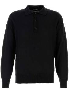 TOM FORD трикотажный свитер с воротником поло, черный