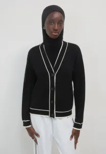 Кардиган с контрастными профилями Calliope, Ultrablack