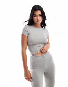 Футболка Icon мягкая на ощупь, студийная, серая меланжевая 4505