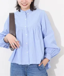 Блузка А-силуэта в полоску из вельвета Journal Standard, цвет Blue