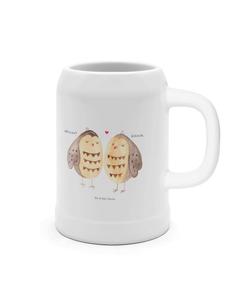 Пивная кружка сова любовь без надписи белого цвета Mr. & Mrs. Panda