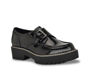 Лоферы Calvin Klein Saundee Platform Loafer, Black Crinkle Patent